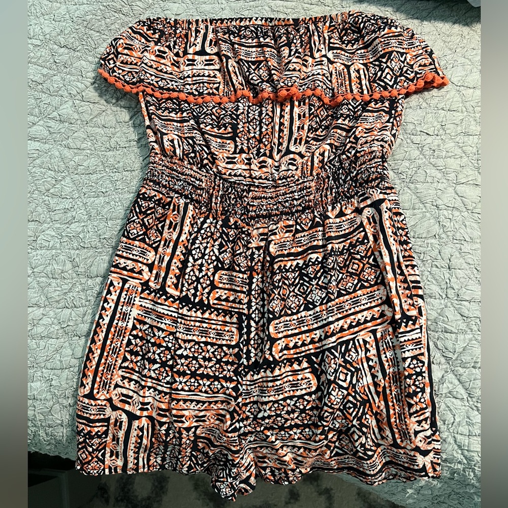 Strapless romper